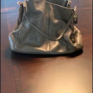 Coach taupe shoulder bag